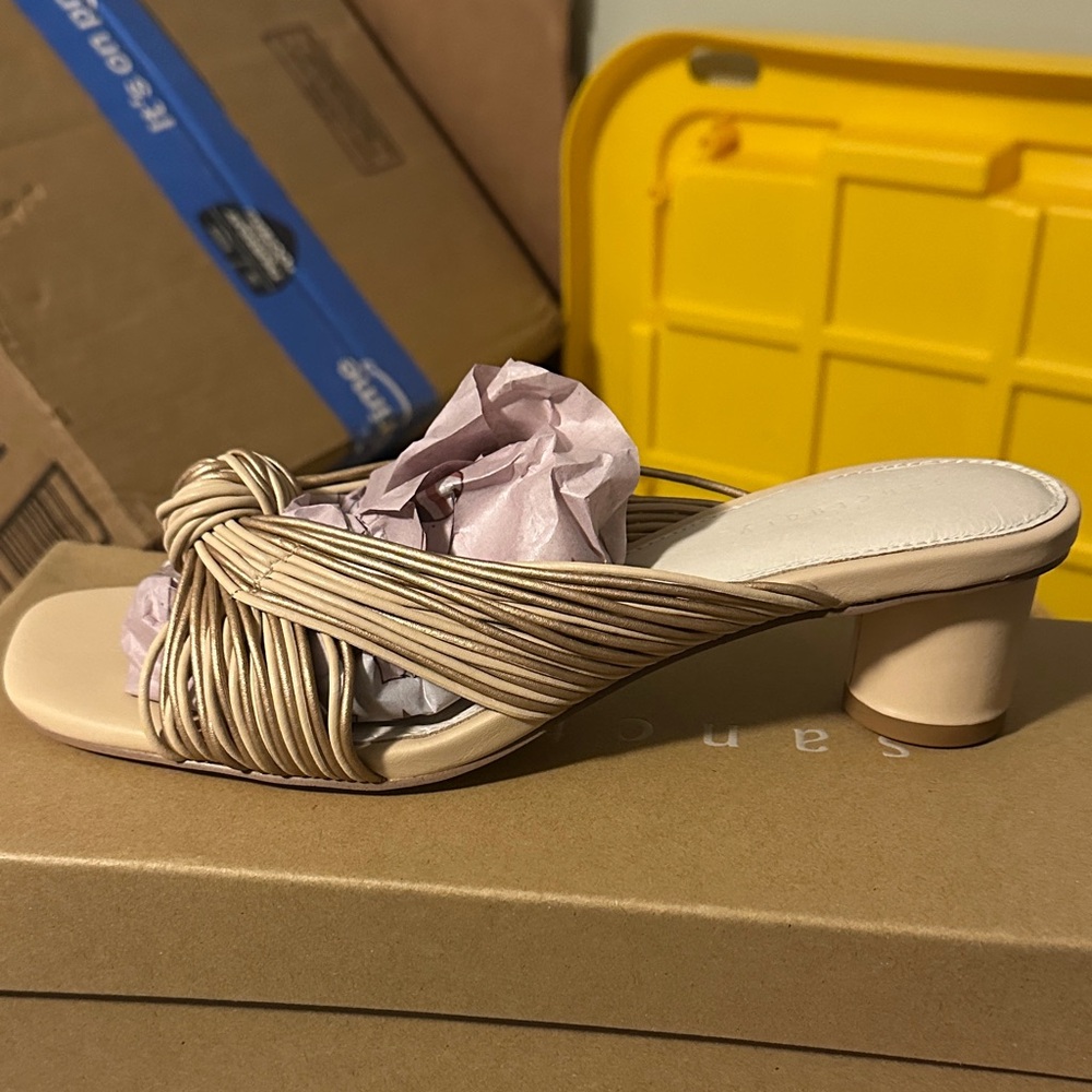 Sanctuary Beige Women's Heeled Mules